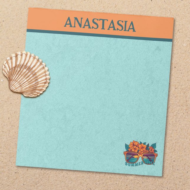 Bloco De Notas Óculos de sol de verão (Summertime Sunglasses Notepad)