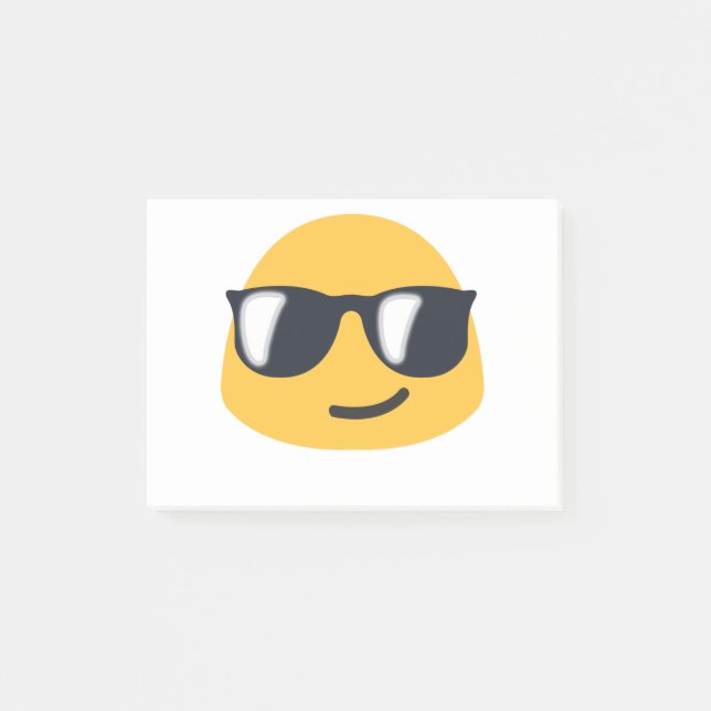 Bloco De Notas Óculos de sol Emoji (Frente)