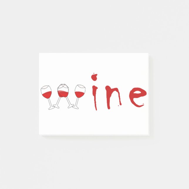 Bloco De Notas Óculos de vinho (Frente)