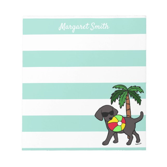 Bloco De Notas Óculos escuros legal do Labrador (Frente)