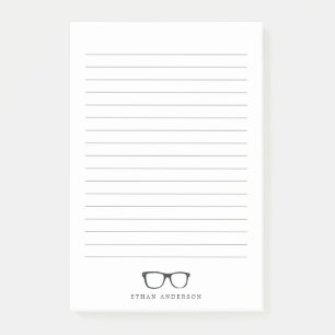 Bloco De Notas Óculos graves   Pautado
