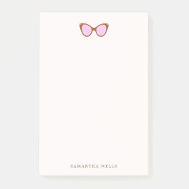 Bloco De Notas Óculos Retro Rosa Rosa Rosa, Rosa, Personalizados