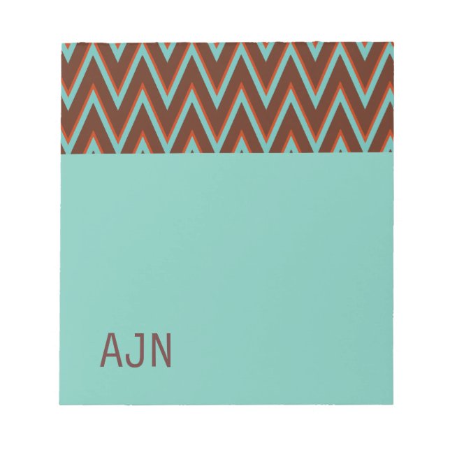 Bloco De Notas Oferta de Notepad da Escola Turquoise Monographic (Frente)