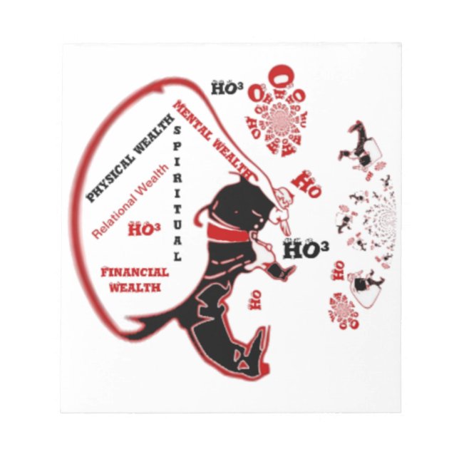 Bloco De Notas Oferta de Papais noeis Secretos - Prosperidade e R (Frente)