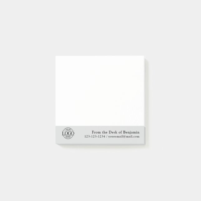 Bloco De Notas Office Custom Modern Simple Logo From the Desk of (Frente)