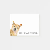 Oh olá! lá pintura da aguarela de | Shiba Inu