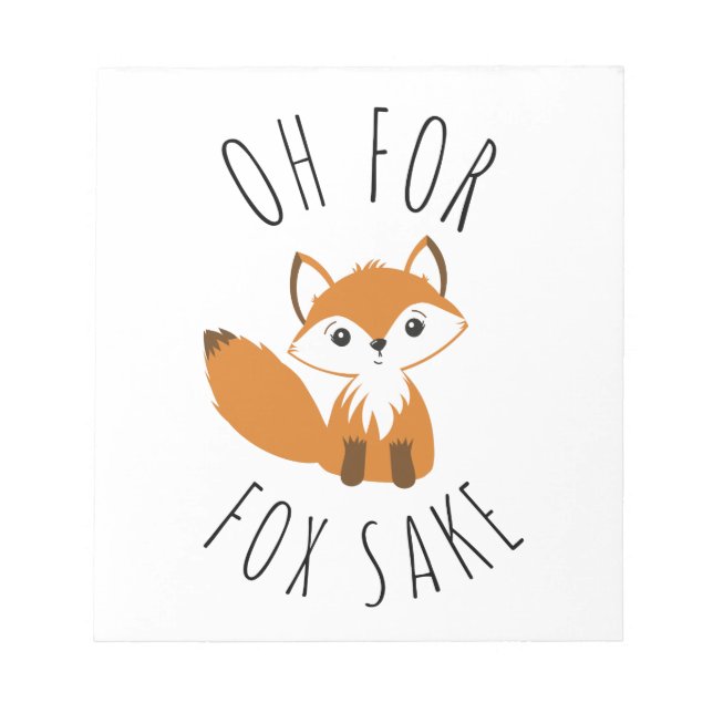 Bloco De Notas Oh para Fox Sake (Frente)