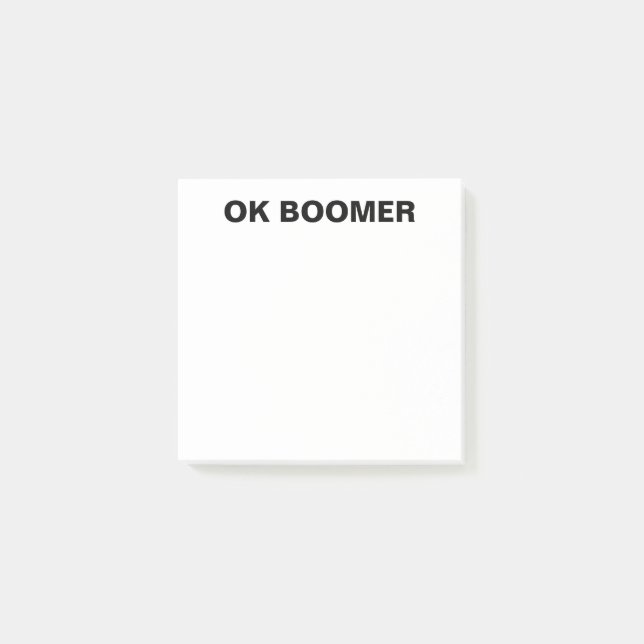 Bloco De Notas OK Boomer Posto - Ele Nota O Engraçado Presente No (Frente)