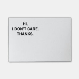 Bloco De Notas Olá!. Eu não me importo. Obrigado