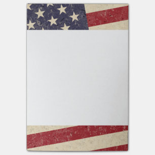 Bloco De Notas Olhar do Grunge da bandeira americana do estilo do