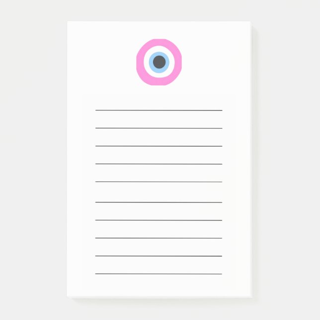 Bloco De Notas olho mau rosa (Frente)