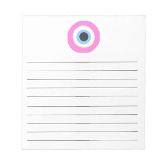Bloco De Notas olho mau rosa