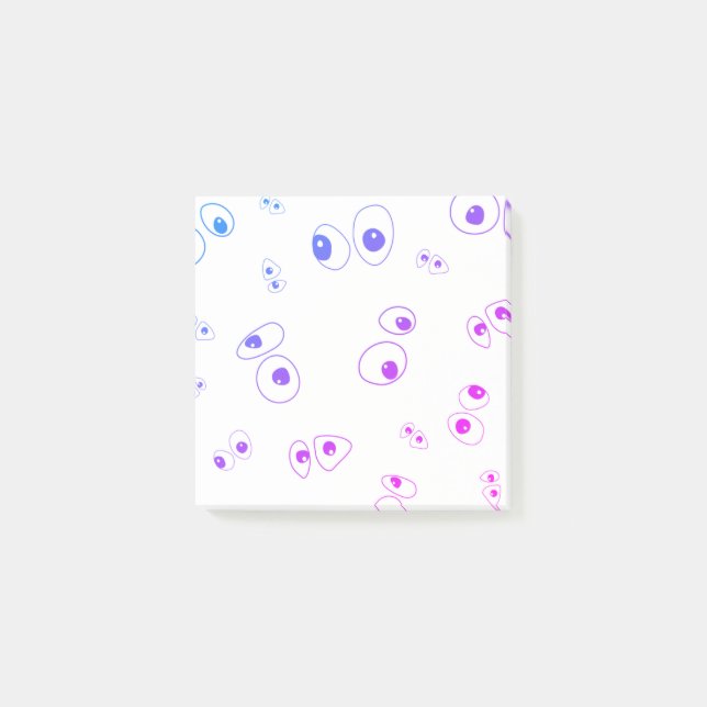 Bloco De Notas Olhos doidos desenhando bobo simples e divertido (Frente)