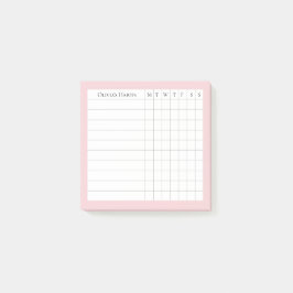 Bloco De Notas Olivia Personalised Habit Tracker em Blush