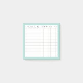Bloco De Notas Olivia Personalised Habit Tracker em Spa