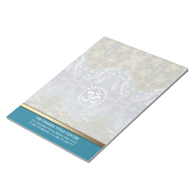 Bloco De Notas OM Chakra Yoga Notepad Personalizado (Inclinado)
