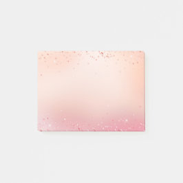Bloco De Notas Ombre de brilho rosa e Rosa