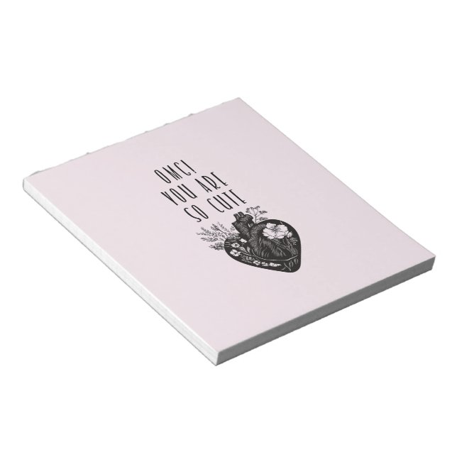 Bloco De Notas OMG! Você é tão fofo - Notepad (Inclinado)