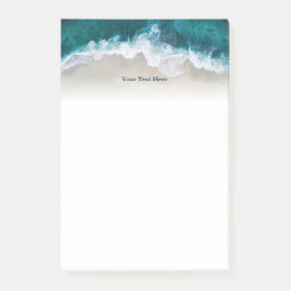 Bloco De Notas Onda Azul Moderna Personalizada