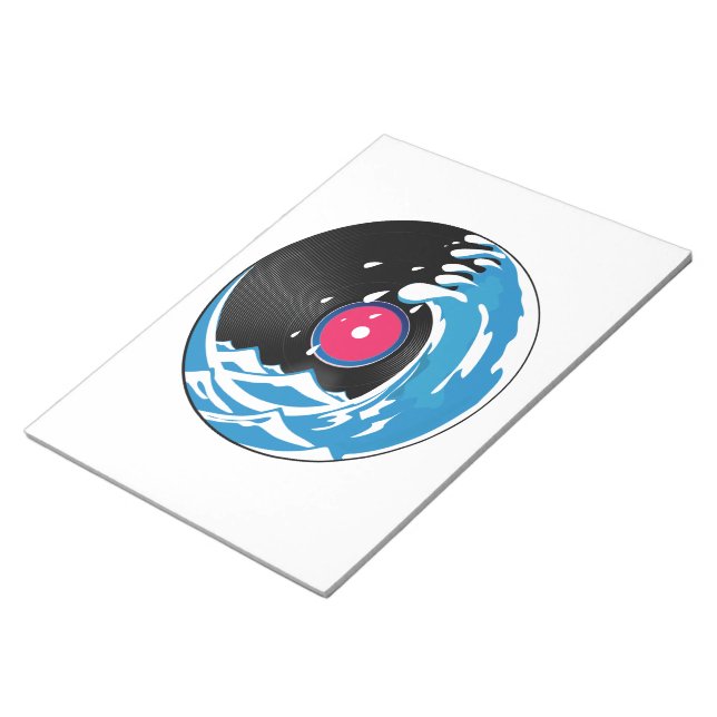 Bloco De Notas Onda de Vinil (Inclinado)