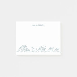 Bloco De Notas Ondas do oceano crianças costeiras personalizadas