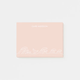 Bloco De Notas Ondas do oceano garotas personalizadas costeiras