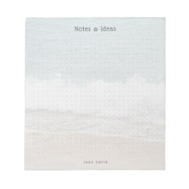 Bloco De Notas Ondas do oceano personalizadas estética ponto de g