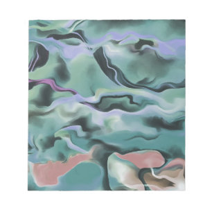 Bloco De Notas Ondas Em Harmonia Acrílica Abstrato