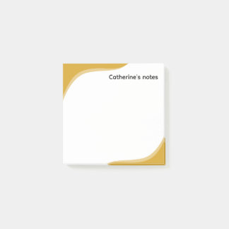 Bloco De Notas Ondas simples amarelas e pretas personalizáveis