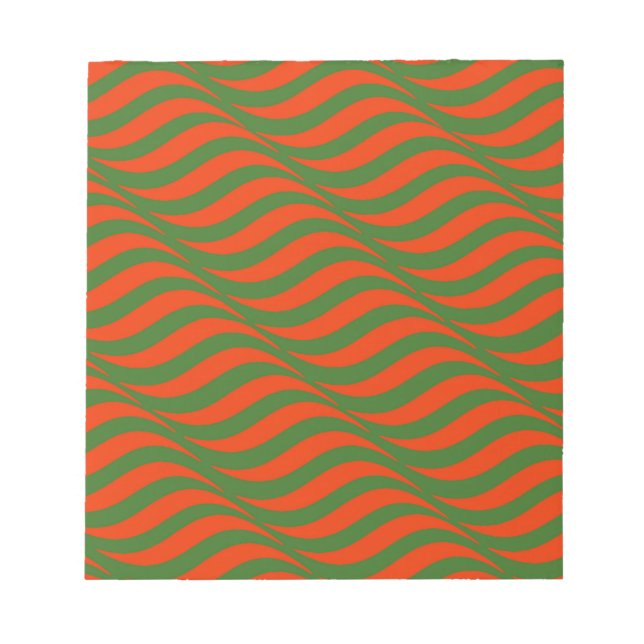 Bloco De Notas Ondas Vermelhas e Verdes (Frente)