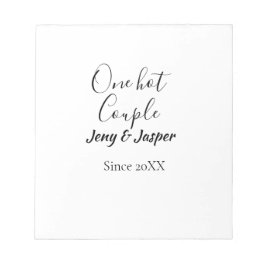 Bloco De Notas One hot couple add name since 20XX year date