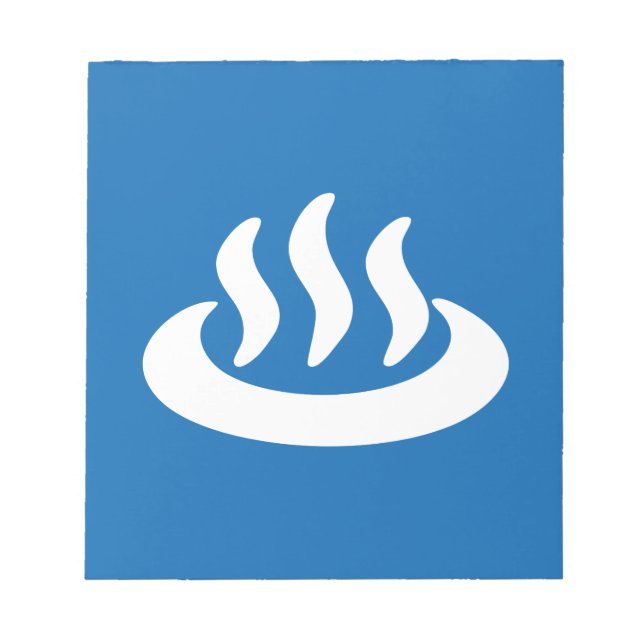 Bloco De Notas Onsen ♨ Hot Primavera 温 泉 Sinal Japonês (Frente)
