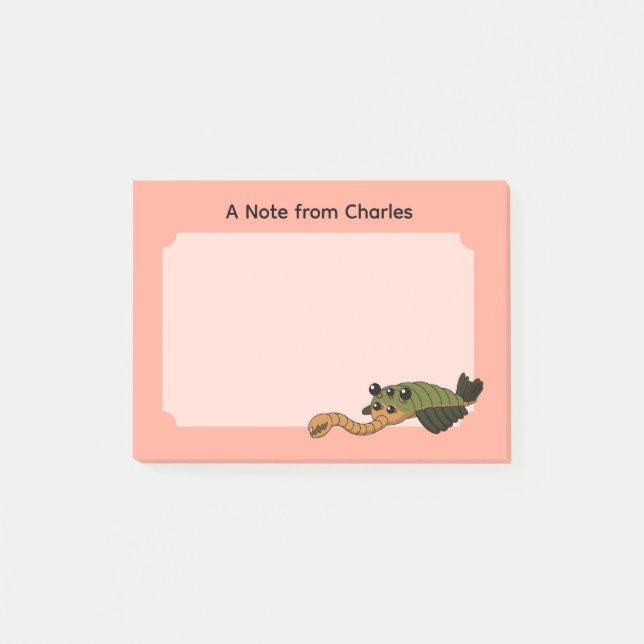 Bloco De Notas Opabinia Pré-Histórica Animal (Frente)