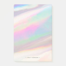 Bloco De Notas Opala Iridescente Holográfica Personalizada