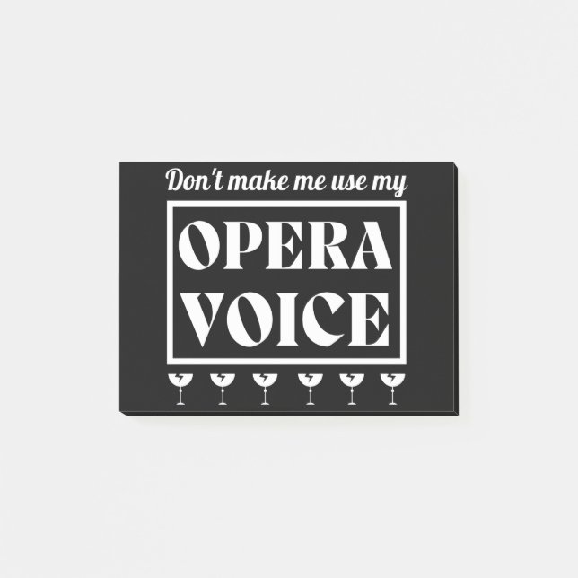 Bloco De Notas Opera Voice Opera Singer (Frente)