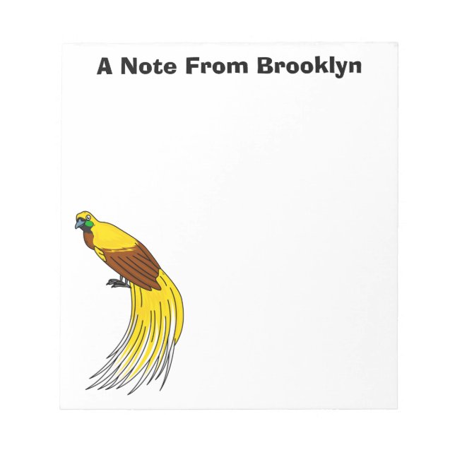 Bloco De Notas Ópice menor e bonita ilustração do paraíso (Frente)