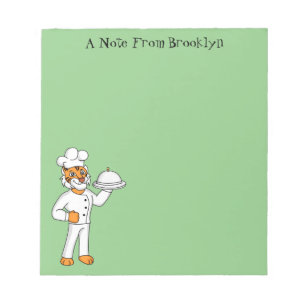 Bloco De Notas Óptica de desenho animado de tigre engraçado