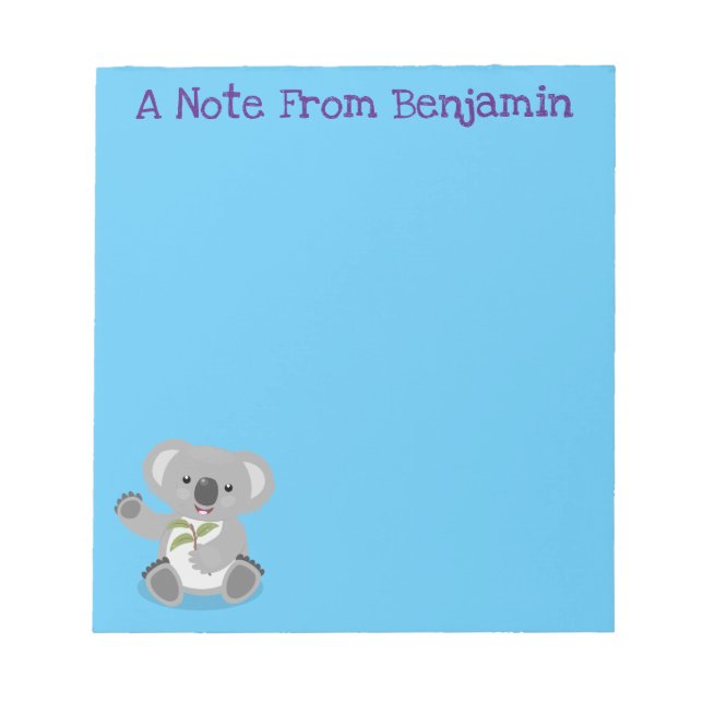 Bloco De Notas Óptica de desenho animado, feliz e bonito (Frente)