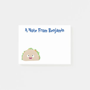 Bloco De Notas Óptica ilustração do desenho animado do taco feliz