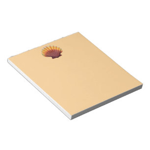Bloco De Notas Orange and Red Scallop Shell
