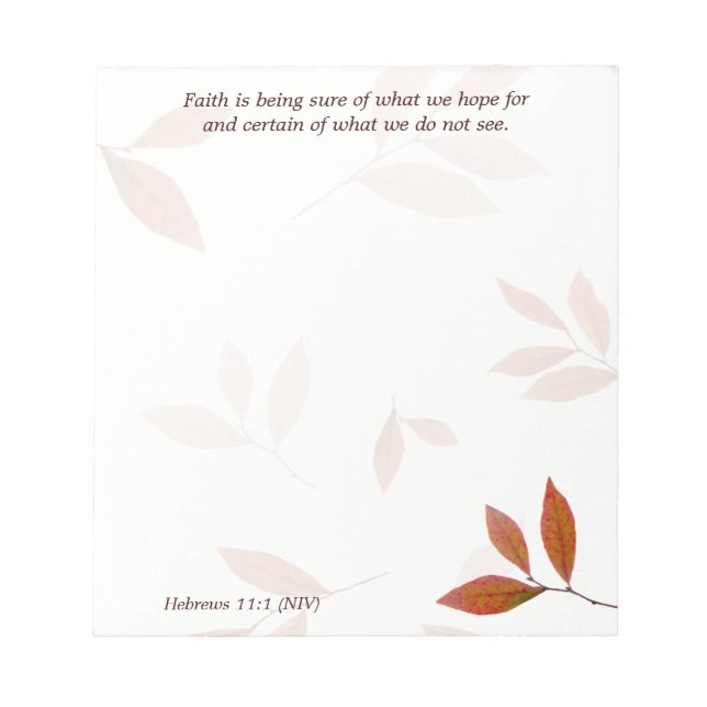 Bloco De Notas Orange Branches, Faith Verse Christian Note Paper (Frente)