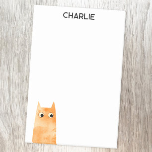 Bloco De Notas Orange Cat Personalizado