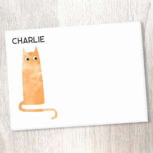 Bloco De Notas Orange Cat Personalizado
