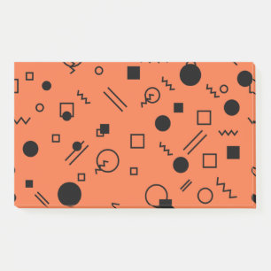 Bloco De Notas Orange, fun, trendy, geometric Memphis graphic