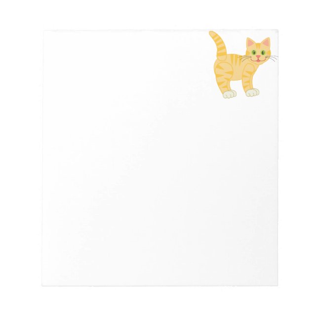 Bloco De Notas Orange Tiger Tabby Cat (Frente)
