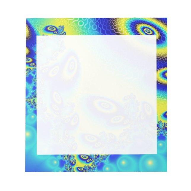Bloco De Notas Orbita Psicodélica - Abstrato de Arte Selvagem (Frente)