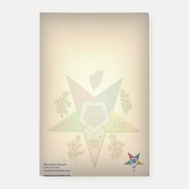 Bloco De Notas Ordem Da Estrela Oriental (Frente)