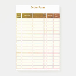 Bloco De Notas order form post it note
