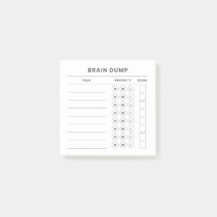 Bloco De Notas Organizador de Prioridades do Brain Get It Done