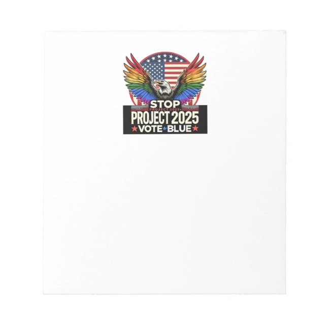 Bloco De Notas Orgulho - Parar Projeto 2025 - Votar Azul (Frente)